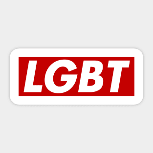 LGBT box logo red Sticker